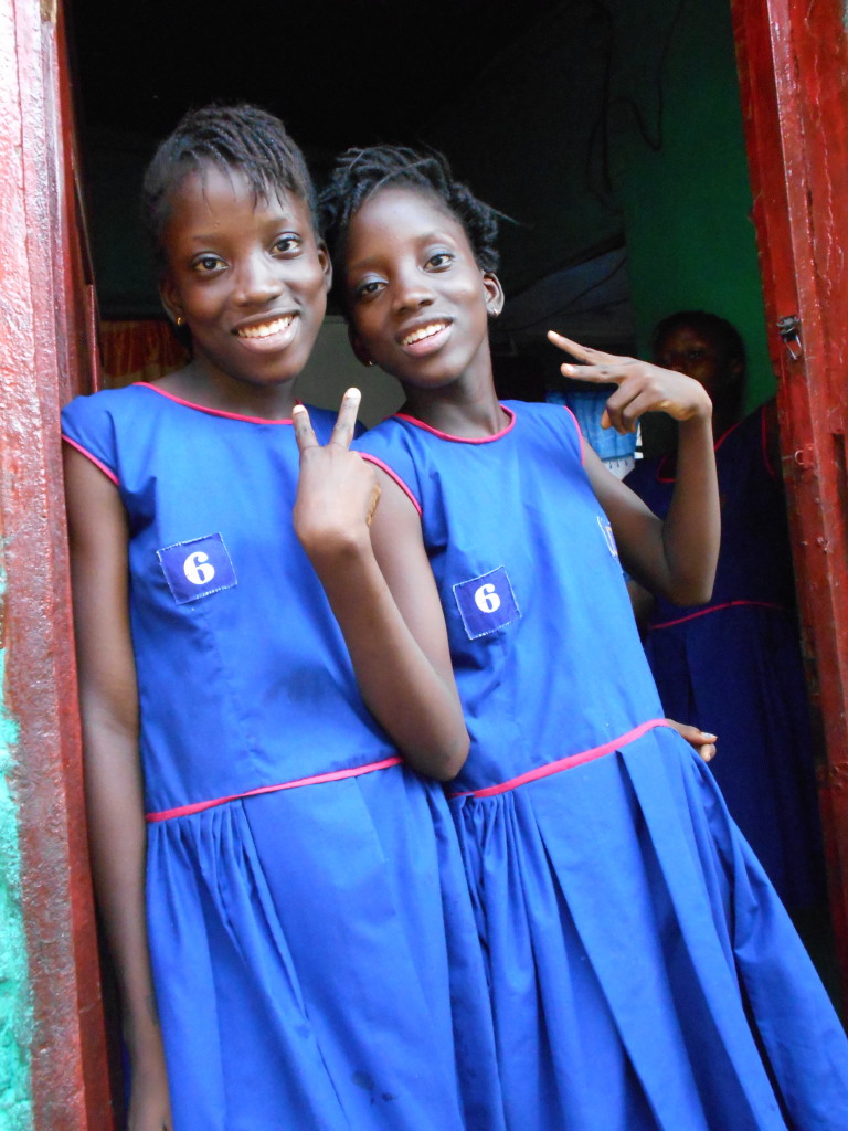 Twins in School Uniforms